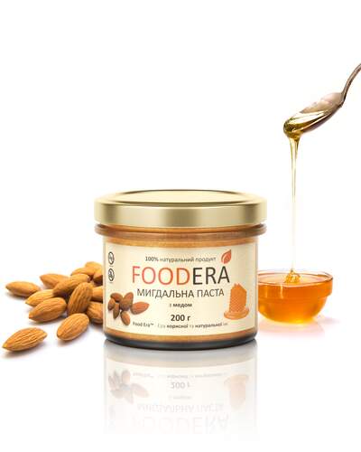 Мигдальна паста «З МЕДОМ» 200г від FOODERA