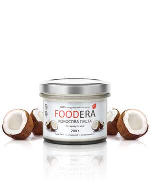 Кокосова паста «100% КОКОСА» 200г від FOODERA