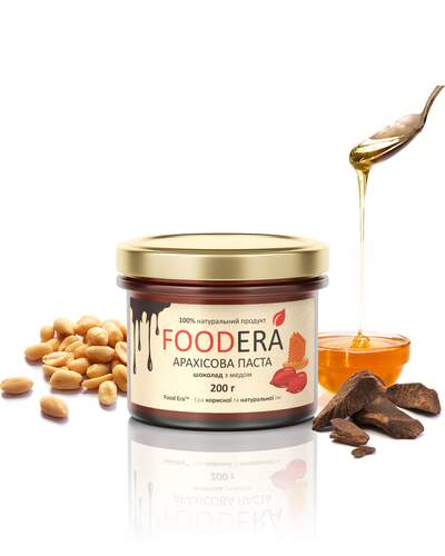 Арахісова паста «ШОКОЛАД З МЕДОМ» 200г від FOODERA