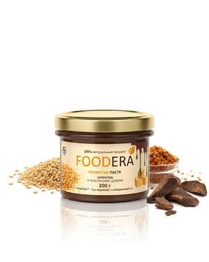 Кунжутна паста «ШОКОЛАД З ЦУКРОМ» 200г від FOODERA