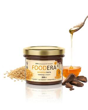 Кунжутна паста «ШОКОЛАД З МЕДОМ» 200г від FOODERA